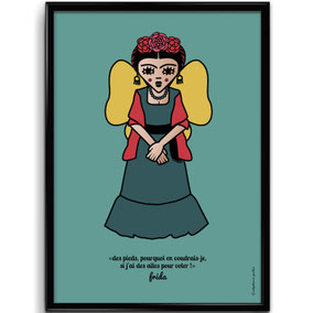 ICONS ICONES FRIDA KAHLO ILLUSTRATION AFFICHE POSTER ART PRINT / CREATION ORIGINALE © Stephanie Gerlier / T FOR TIGER