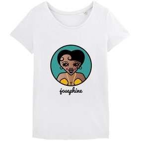 ICONS ICONES JOSEPHINE BAKER ILLUSTRATION T-SHIRT / CREATION ORIGINALE © Stephanie Gerlier / T FOR TIGER