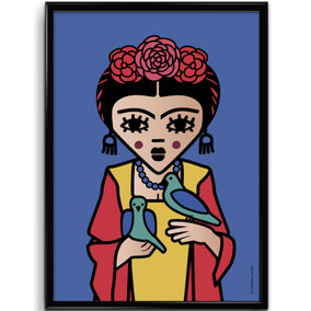 ICONS ICONES FRIDA KAHLO ILLUSTRATION AFFICHE POSTER ART PRINT / CREATION ORIGINALE © Stephanie Gerlier / T FOR TIGER