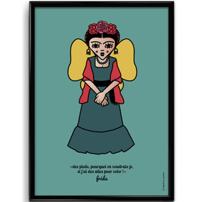 ICONS ICONES FRIDA KAHLO ILLUSTRATION AFFICHE POSTER ART PRINT / CREATION ORIGINALE © Stephanie Gerlier / T FOR TIGER