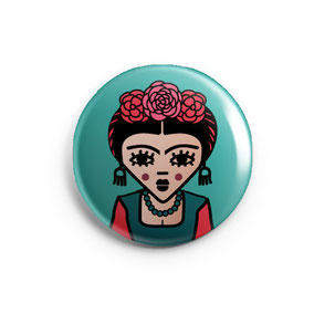 ICONS ICONES FRIDA KAHLO ILLUSTRATION BADGE MAGNET MIROIR / CREATION ORIGINALE © Stephanie Gerlier / T FOR TIGER