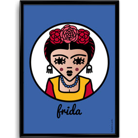 ICONS ICONES FRIDA KAHLO ILLUSTRATION AFFICHE POSTER ART PRINT / CREATION ORIGINALE © Stephanie Gerlier / T FOR TIGER