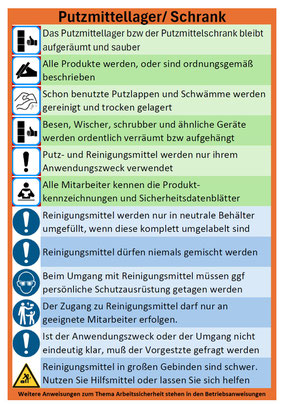gratis Aushang Arbeitsanweisung Putzmittellager