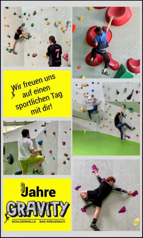 9 Jahre GRAVITY Boulderhalle! Jubiläumsfest am 12. April 2026 von 11:00 - 22:00 Uhr
