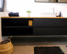 Waschbeckenunterschrank schwarz - Holzdesign Rapp Geisingen