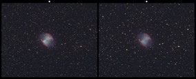 M27 Dumbbell-Nebula/Hantelnebel-Crossview 3D