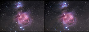 M 42 Orionnebula - Cross view 3 D
