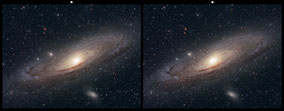 M 31 Andromeda Galaxy - Crossview 3 D