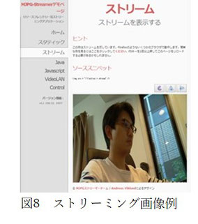 ストリーミングの画像例です。