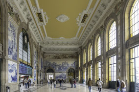 Bild: Azulejos im Bahnhof "Estação de São Bento" in Porto 