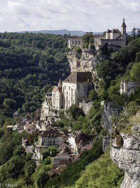 Blid: Blick auf Dorf, Heiligtum und Château in Rocamadour