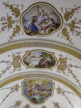 Bild: Deckengemälde im Chor der Abtei- und Pfarrkirche Ebersmünster im Elsass, Frankreich