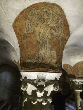 Bild: Fresken in der Krypta in der Cathédrale Notre-Dame de Bayeux