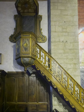 Bild: Kanzel in der Église Saint-André in Luz-Saint-Sauveur