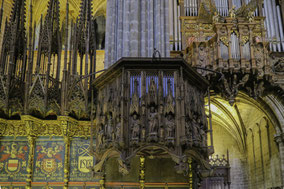 Bild: Chorgestühl in der Catedral de Santa Eulàlia, Barcelona 