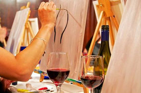 Paint and Wine в Таормине - пейте вино и рисуйте Этну, мастер-класс по рисованию и дегустация вин и продуктов в маленькой группе в Таормине