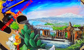 Paint and Wine in Taormina: Sip Wine and Paint Etna