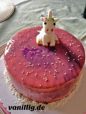 einhorn, torte, einhorntorte, apfeltorte, torte, mirror glaze