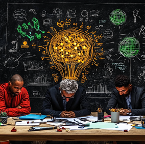 consultor imaginando con otros la creacion de valor