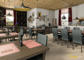 Corpet Designcork BioSilent Lissabon Sandbeige, Restaurantboden