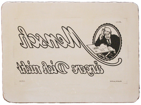 Lithografiestein Mensch ärgere Dich nicht von 1931
