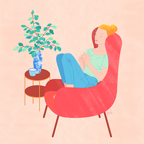 aude Erya illustration sieste fauteuil