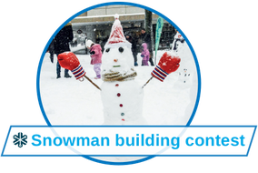 Fun events with snowman building contest