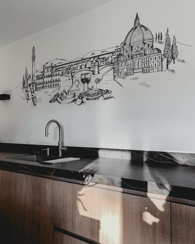 Muurtekening / Muurschildering kinderkamer