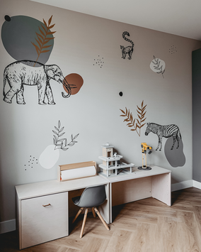 Muurtekening / Muurschildering kinderkamer