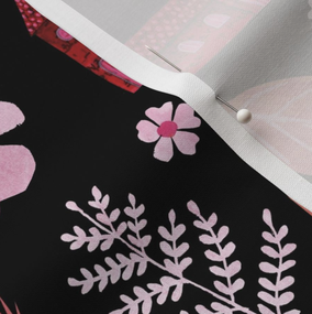 textile surface pattern design for quilting. Collage illustration by the jolly illustrator