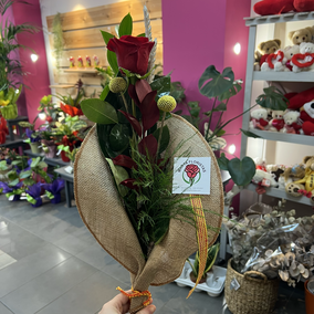 Rosa en tela saco 15€