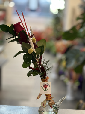 Porron con 2 rosas 28€