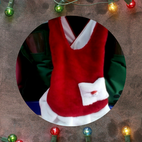 Vestido navideño sin mangas para perro razas pequeñas