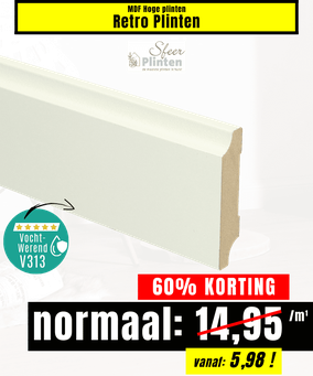 Moderne sfeerplinten in de aanbieding