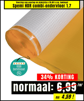 Spemi HDR combi-ondervloer 1,7 mm