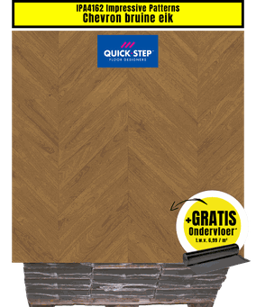 IPA4162 Chevron bruine eik LAMINAAT Impressive Patterns