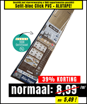 Selit-bloc click PVC + ALUTAPE!