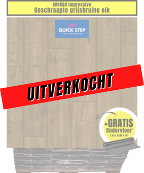 IM1850 Geschraapte grijsbruine eik LAMINAAT Impressive