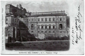 Il palazzo Chigi Albani in una vecchia cartolina