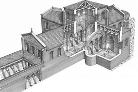 Ricostruzione della basilica antica
