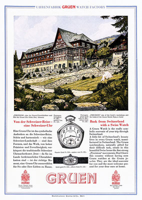 Inserat der Gruen Guild von 1927. Der Bau wurde später zum Rolex Werk II.