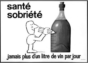 Santé sobriété : jamais plus d'un litre de vin par jour