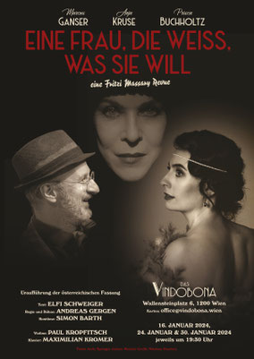 "Eine Frau, die weiß, was sie will" - Eine Fritzi Massary Revue - Plakat