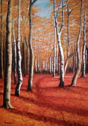 Küstenwald im Herbst, 2016, 50 x 70 cm