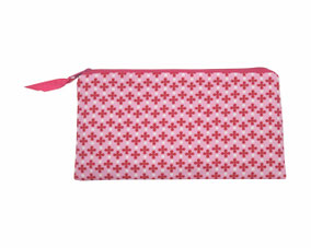 Kosmetiktasche Pink und Blumen Schminktäschchen