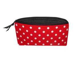 Kosmetiktasche Punkte rot weiss