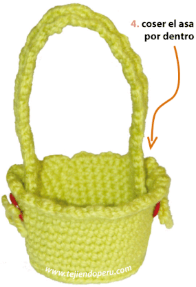 Tutorial: canasta de pascua tejida a crochet - easter basket