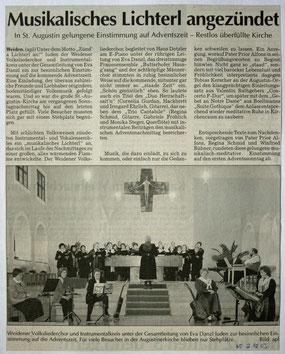 WVC - Adventskonzert in St. Augustin am 30.11.2003