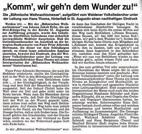WVC - "Böhmische Hirtenmesse" von Jakub Jan Ryba in St. Augustin am 06.01.1989