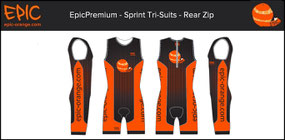 Custom 1-Piece Tri Suits Front Zip